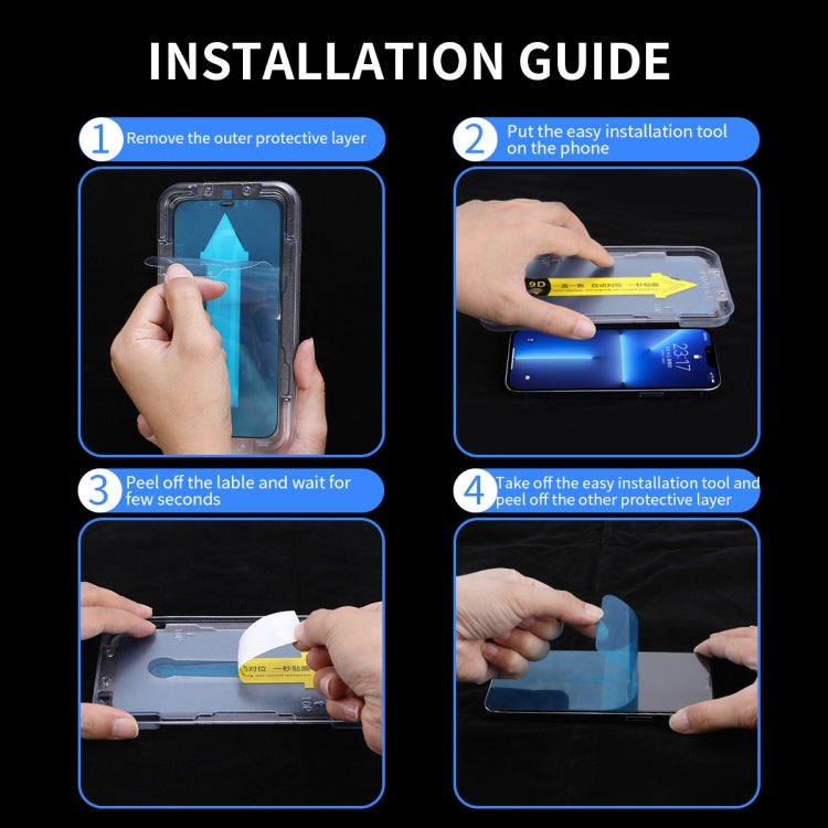 ENKAY Quick Stick Tempered Glass Film For iPhone 12 mini, For iPhone 13 mini, For iPhone 13 / 13 Pro, For iPhone 13 Pro Max
