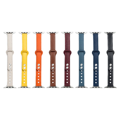 Microfiber Leather Car Line Small Waist Double Buckle Watch Strap, 7 41mm / 6&SE&5&4 40mm / 3&2&1 38mm, 7 45mm / 6&SE&5&4 44mm / 3&2&1 42mm