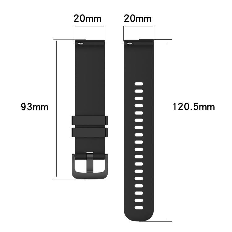 20mm Carbon Fiber Striped Silicone Strap, For Samsung Galaxy Watch 4 40mm / 44mm, For Samsung Galaxy Watch 4 Classic 42mm / 46mm, For Samsung Galaxy Watch 3 41mm, For Samsung Galaxy Watch Active 2 40mm / 44mm