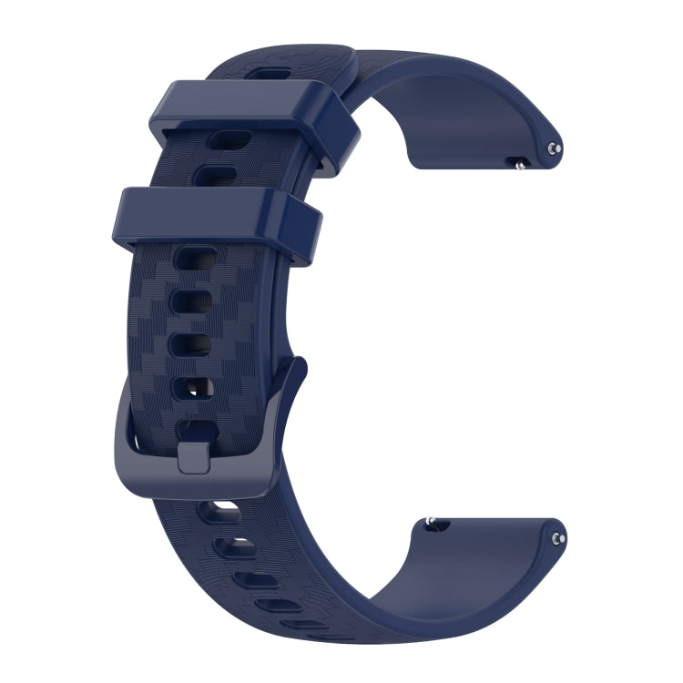 20mm Carbon Fiber Striped Silicone Strap, For Samsung Galaxy Watch 4 40mm / 44mm, For Samsung Galaxy Watch 4 Classic 42mm / 46mm, For Samsung Galaxy Watch 3 41mm, For Samsung Galaxy Watch Active 2 40mm / 44mm
