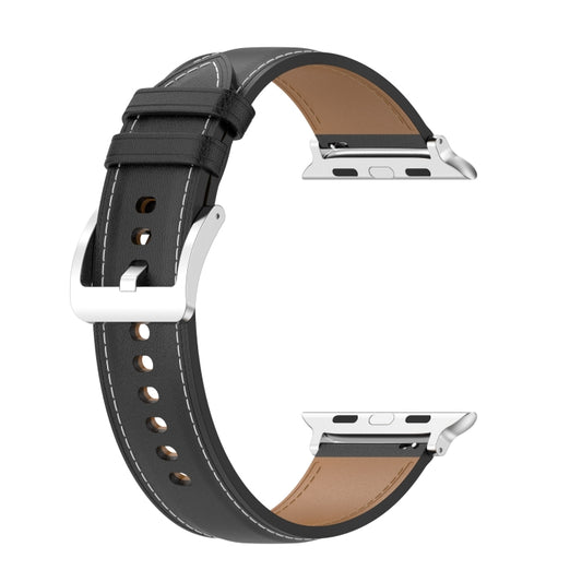 Top Layer Cowhide Sewing Watch Strap For Apple Watch Series, 7 41mm / 6&SE&5&4 40mm / 3&2&1 38mm 20mm, 7 45mm / 6&SE&5&4 44mm / 3&2&1 42mm 22mm, 7 41mm / 6&SE&5&4 40mm / 3&2&1 38mm 22mm, 7 45mm / 6&SE&5&4 44mm / 3&2&1 42mm 20mm