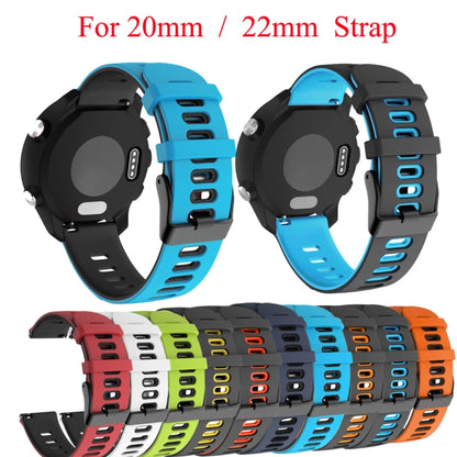 20mm Mixed-Color Silicone Strap, For Samsung Galaxy watch 42mm, For Samsung Gear sport