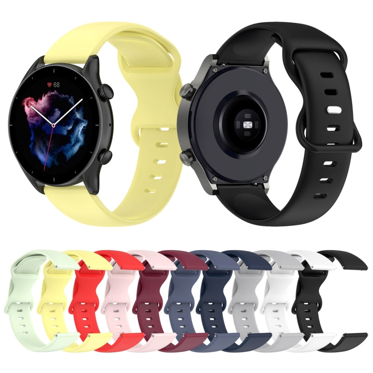 22mm Solid Color Silicone Watch Band, For Xiaomi Haylou RT LS05S