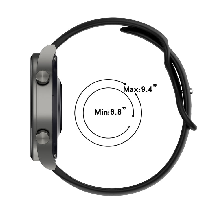 22mm Solid Color Silicone Watch Band, For Xiaomi Haylou RT LS05S