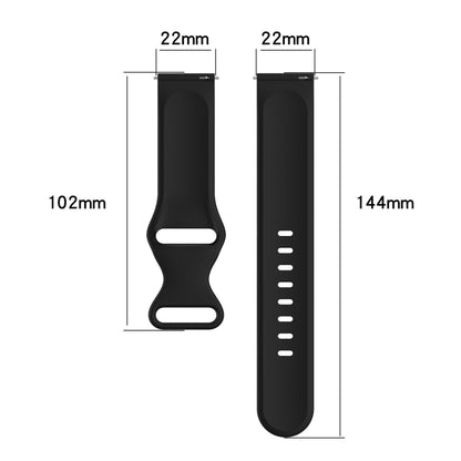 22mm Solid Color Silicone Watch Band, For Xiaomi Haylou RT LS05S