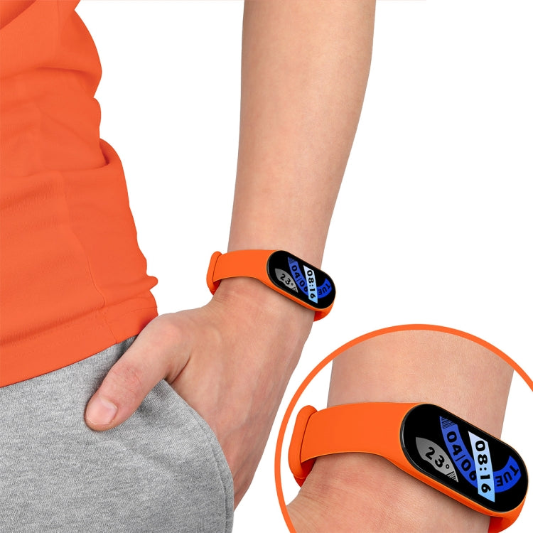 Special for Xiaomi Mi Band 7 JSM Integrated TPU Adjustable Elastic Watch Band, Orange, Pink, Black, Beige, Green, Blue