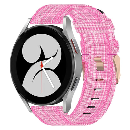 20mm Nylon Woven Watch Band, For Samsung Galaxy Watch 4 40mm, For Samsung Galaxy Watch 4 44mm, For Samsung  Galaxy Watch 4 Classic 42mm, For Samsung  Galaxy Watch 4 Classic 46mm, For Samsung Galaxy Watch 3 41mm, For Samsung Galaxy Watch Active 2 40mm
