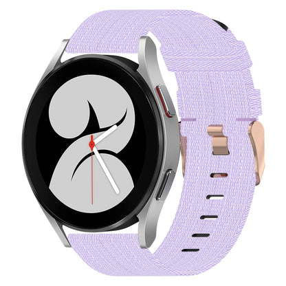 20mm Nylon Woven Watch Band, For Samsung Galaxy Watch 4 40mm, For Samsung Galaxy Watch 4 44mm, For Samsung  Galaxy Watch 4 Classic 42mm, For Samsung  Galaxy Watch 4 Classic 46mm, For Samsung Galaxy Watch 3 41mm, For Samsung Galaxy Watch Active 2 40mm