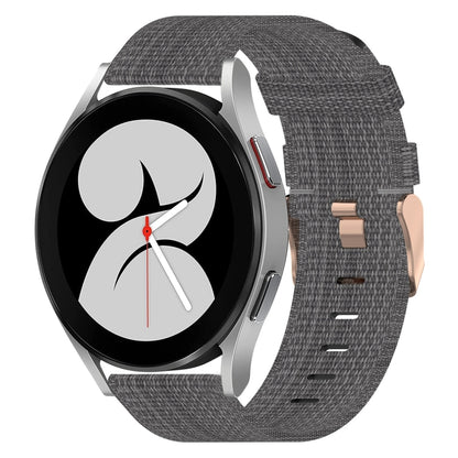 20mm Nylon Woven Watch Band, For Samsung Galaxy Watch 4 40mm, For Samsung Galaxy Watch 4 44mm, For Samsung  Galaxy Watch 4 Classic 42mm, For Samsung  Galaxy Watch 4 Classic 46mm, For Samsung Galaxy Watch 3 41mm, For Samsung Galaxy Watch Active 2 40mm