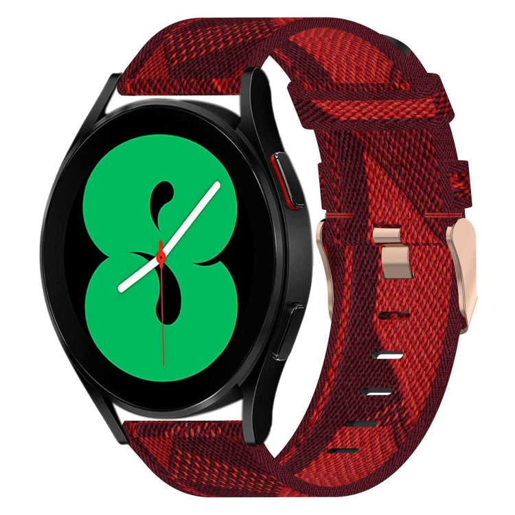 20mm Nylon Woven Watch Band, For Samsung Galaxy Watch 4 40mm, For Samsung Galaxy Watch 4 44mm, For Samsung  Galaxy Watch 4 Classic 42mm, For Samsung  Galaxy Watch 4 Classic 46mm, For Samsung Galaxy Watch 3 41mm, For Samsung Galaxy Watch Active 2 40mm