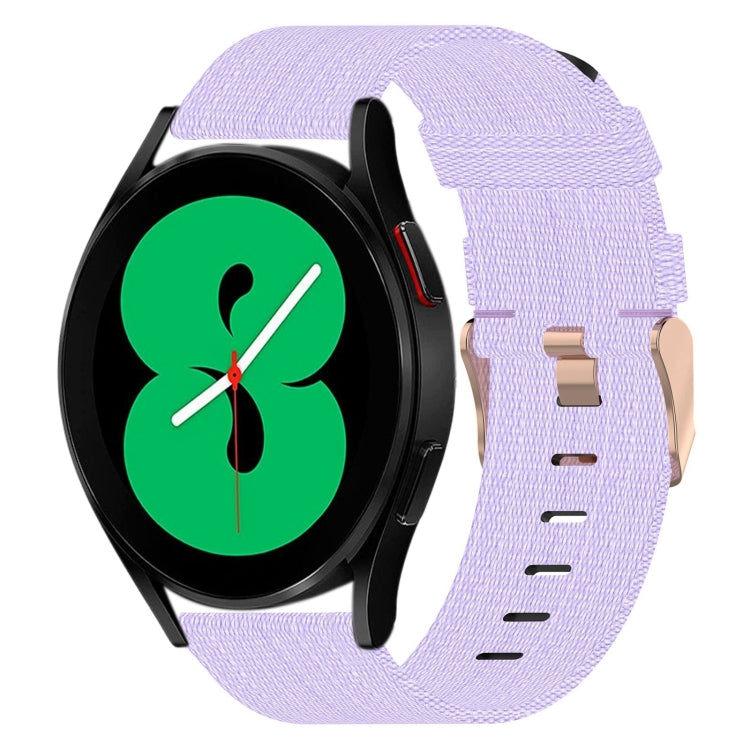 20mm Nylon Woven Watch Band, For Samsung Galaxy Watch 4 40mm, For Samsung Galaxy Watch 4 44mm, For Samsung  Galaxy Watch 4 Classic 42mm, For Samsung  Galaxy Watch 4 Classic 46mm, For Samsung Galaxy Watch 3 41mm, For Samsung Galaxy Watch Active 2 40mm