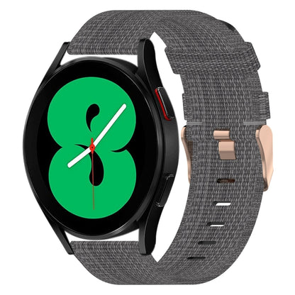 20mm Nylon Woven Watch Band, For Samsung Galaxy Watch 4 40mm, For Samsung Galaxy Watch 4 44mm, For Samsung  Galaxy Watch 4 Classic 42mm, For Samsung  Galaxy Watch 4 Classic 46mm, For Samsung Galaxy Watch 3 41mm, For Samsung Galaxy Watch Active 2 40mm
