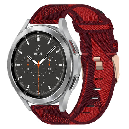 20mm Nylon Woven Watch Band, For Samsung Galaxy Watch 4 40mm, For Samsung Galaxy Watch 4 44mm, For Samsung  Galaxy Watch 4 Classic 42mm, For Samsung  Galaxy Watch 4 Classic 46mm, For Samsung Galaxy Watch 3 41mm, For Samsung Galaxy Watch Active 2 40mm