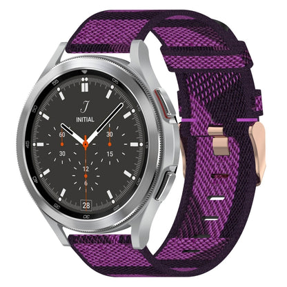 20mm Nylon Woven Watch Band, For Samsung Galaxy Watch 4 40mm, For Samsung Galaxy Watch 4 44mm, For Samsung  Galaxy Watch 4 Classic 42mm, For Samsung  Galaxy Watch 4 Classic 46mm, For Samsung Galaxy Watch 3 41mm, For Samsung Galaxy Watch Active 2 40mm