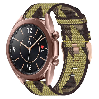 20mm Nylon Woven Watch Band, For Samsung Galaxy Watch 4 40mm, For Samsung Galaxy Watch 4 44mm, For Samsung  Galaxy Watch 4 Classic 42mm, For Samsung  Galaxy Watch 4 Classic 46mm, For Samsung Galaxy Watch 3 41mm, For Samsung Galaxy Watch Active 2 40mm