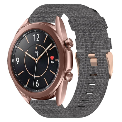20mm Nylon Woven Watch Band, For Samsung Galaxy Watch 4 40mm, For Samsung Galaxy Watch 4 44mm, For Samsung  Galaxy Watch 4 Classic 42mm, For Samsung  Galaxy Watch 4 Classic 46mm, For Samsung Galaxy Watch 3 41mm, For Samsung Galaxy Watch Active 2 40mm