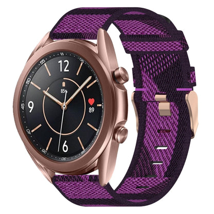 20mm Nylon Woven Watch Band, For Samsung Galaxy Watch 4 40mm, For Samsung Galaxy Watch 4 44mm, For Samsung  Galaxy Watch 4 Classic 42mm, For Samsung  Galaxy Watch 4 Classic 46mm, For Samsung Galaxy Watch 3 41mm, For Samsung Galaxy Watch Active 2 40mm