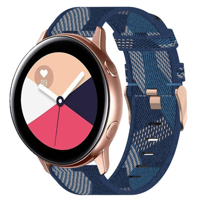 20mm Nylon Woven Watch Band, For Samsung Galaxy Watch Active 2 44mm, For Samsung Galaxy Watch Active 40mm, For Samsung Galaxy Watch 42mm, For Samsung Gear Sport, For Samsung Gear S2 Classic
