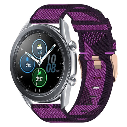 22mm Nylon Woven Watch Band, For Samsung Galaxy Watch3 45mm, For Samsung Galaxy Watch 46mm, For Samsung Gear S3 Classic, For Samsung Gear S3 Frontier