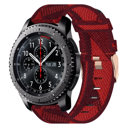 22mm Nylon Woven Watch Band, For Samsung Galaxy Watch3 45mm, For Samsung Galaxy Watch 46mm, For Samsung Gear S3 Classic, For Samsung Gear S3 Frontier