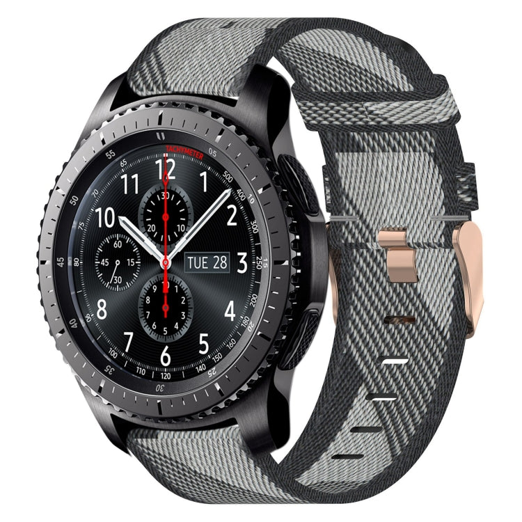 22mm Nylon Woven Watch Band, For Samsung Galaxy Watch3 45mm, For Samsung Galaxy Watch 46mm, For Samsung Gear S3 Classic, For Samsung Gear S3 Frontier