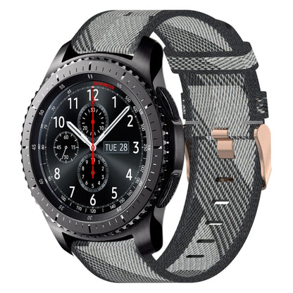 22mm Nylon Woven Watch Band, For Samsung Galaxy Watch3 45mm, For Samsung Galaxy Watch 46mm, For Samsung Gear S3 Classic, For Samsung Gear S3 Frontier