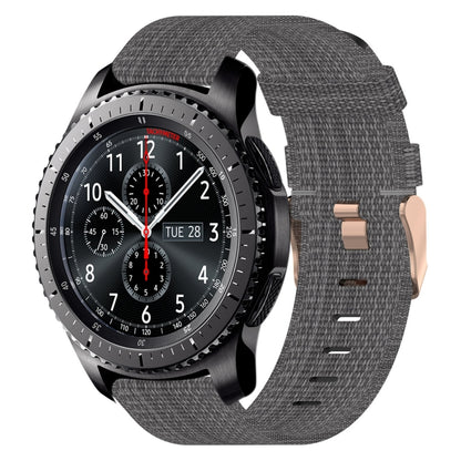 22mm Nylon Woven Watch Band, For Samsung Galaxy Watch3 45mm, For Samsung Galaxy Watch 46mm, For Samsung Gear S3 Classic, For Samsung Gear S3 Frontier