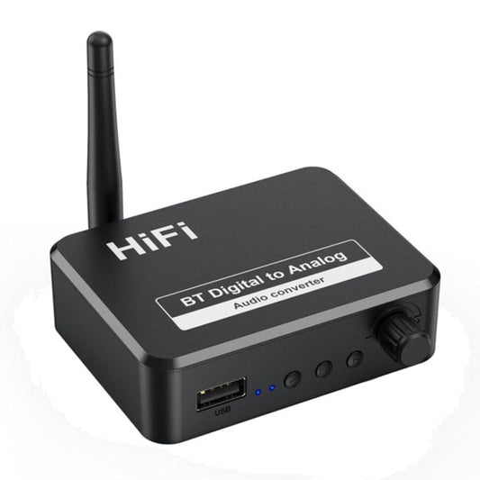 B35S Bluetooth 5.2 Music Receiver Digital to Analog Converter Supports U-disk Fiber Coaxial, B35S