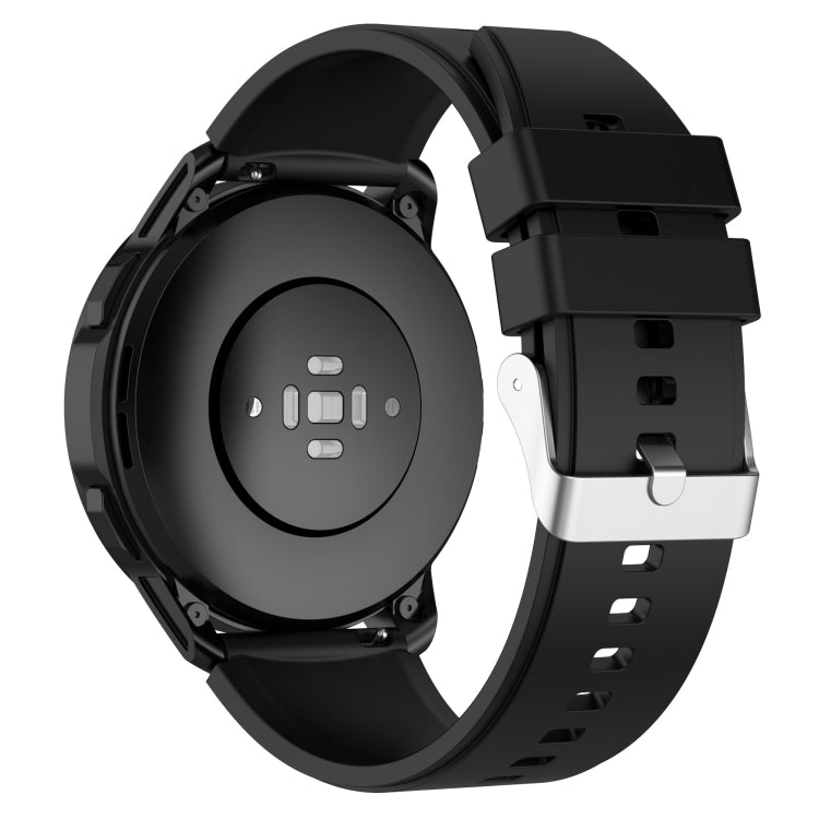 Protruding Head Silicone Strap Silver Buckle, For Samsung Galaxy Watch Heart-L 20mm, For Samsung Galaxy Watch4 40mm/44mm 20mm, For Samsung Galaxy Watch4 Classic 42mm/46mm 20mm, For Samsung Galaxy Watch3 41mm 20mm