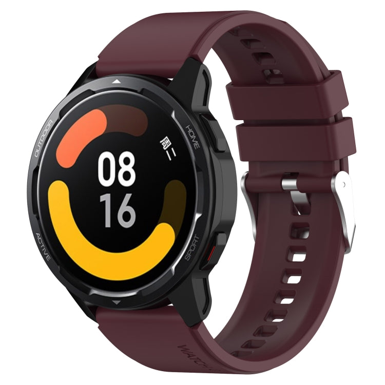 Protruding Head Silicone Strap Silver Buckle, For Samsung Galaxy Watch Heart-L 20mm, For Samsung Galaxy Watch4 40mm/44mm 20mm, For Samsung Galaxy Watch4 Classic 42mm/46mm 20mm, For Samsung Galaxy Watch3 41mm 20mm