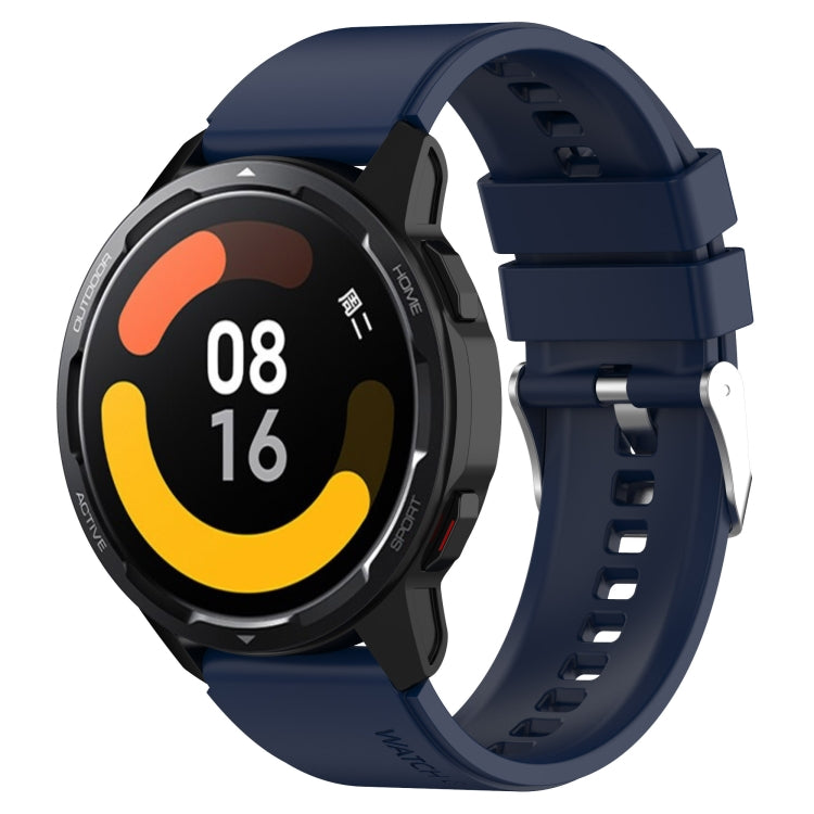 Protruding Head Silicone Strap Silver Buckle, For Samsung Galaxy Watch Heart-L 20mm, For Samsung Galaxy Watch4 40mm/44mm 20mm, For Samsung Galaxy Watch4 Classic 42mm/46mm 20mm, For Samsung Galaxy Watch3 41mm 20mm