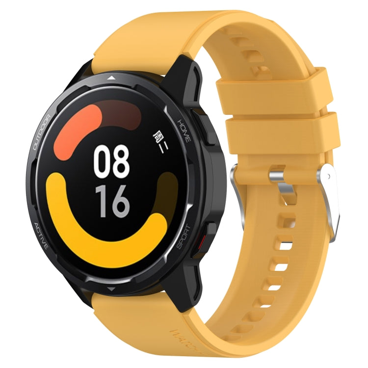 Protruding Head Silicone Strap Silver Buckle, For Samsung Galaxy Watch 46mm 22mm