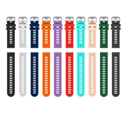 20mm Silicone Twill Watch Band, For Samsung Galaxy Watch 4 40mm, For Samsung Galaxy Watch 4 44mm, For Samsung  Galaxy Watch 4 Classic 42mm, For Samsung  Galaxy Watch 4 Classic 46mm