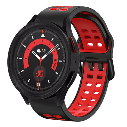 20mm Breathable Two-Color Silicone Watch Band, For Samsung Galaxy Watch 5  40mm, For Samsung Galaxy Watch 5  44mm