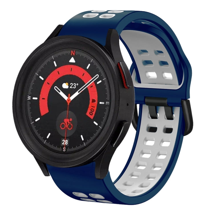 20mm Breathable Two-Color Silicone Watch Band, For Samsung Galaxy Watch 5  40mm, For Samsung Galaxy Watch 5  44mm