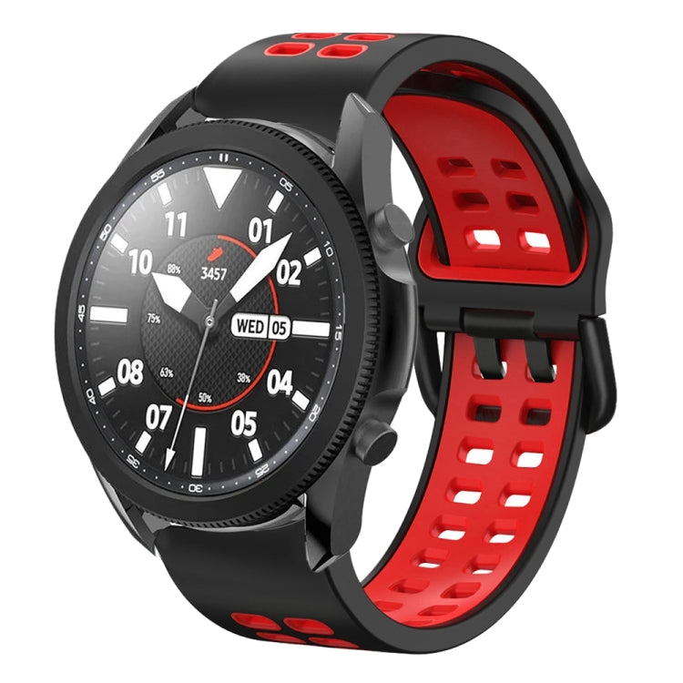 20mm Breathable Two-Color Silicone Watch Band, For Samsung Galaxy Watch 5 Pro  45mm, For Samsung Galaxy Watch 4 40mm