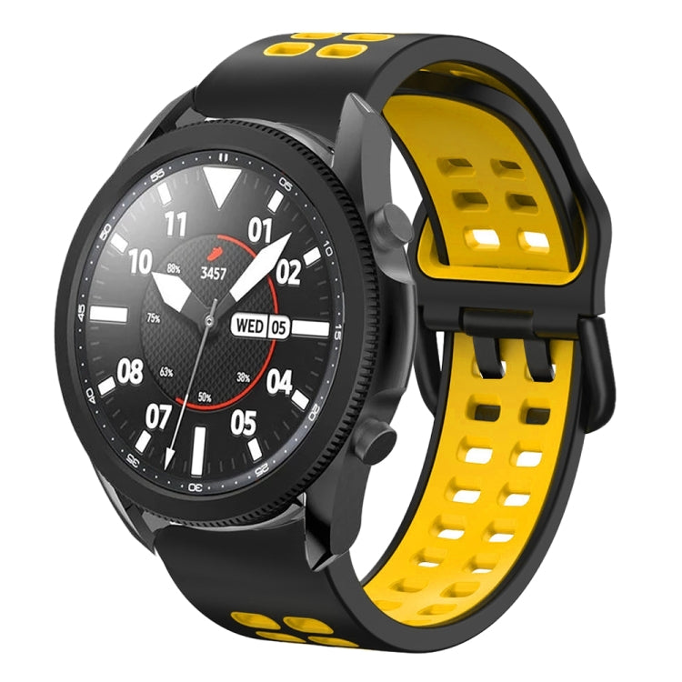 20mm Breathable Two-Color Silicone Watch Band, For Samsung Galaxy Watch 5 Pro  45mm, For Samsung Galaxy Watch 4 40mm