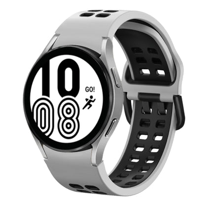 20mm Breathable Two-Color Silicone Watch Band, For Samsung Galaxy Watch 5 Pro  45mm, For Samsung Galaxy Watch 4 40mm