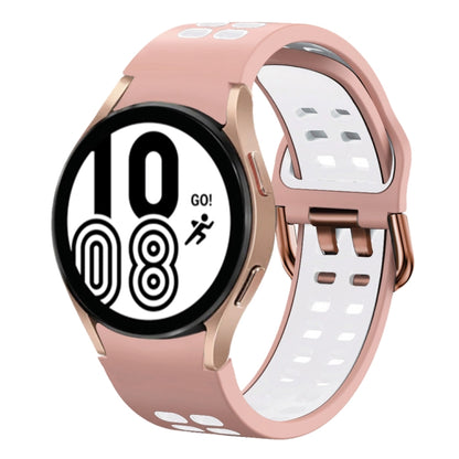 20mm Breathable Two-Color Silicone Watch Band, For Samsung Galaxy Watch 5 Pro  45mm, For Samsung Galaxy Watch 4 40mm