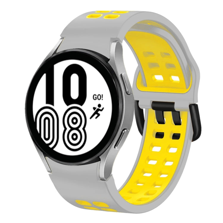 20mm Breathable Two-Color Silicone Watch Band, For Samsung Galaxy Watch 5 Pro  45mm, For Samsung Galaxy Watch 4 40mm