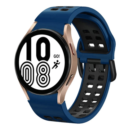 20mm Breathable Two-Color Silicone Watch Band, For Samsung Galaxy Watch 5 Pro  45mm, For Samsung Galaxy Watch 4 40mm