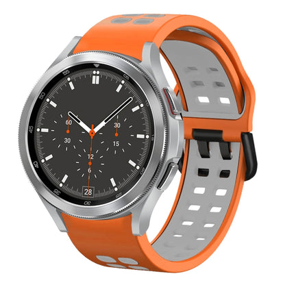 20mm Breathable Two-Color Silicone Watch Band, For Samsung Galaxy Watch 4 44mm, For Samsung Galaxy Watch 4 Classic 46mm