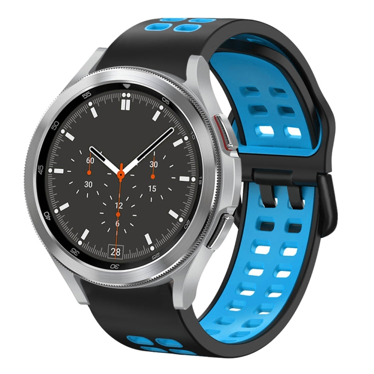 20mm Breathable Two-Color Silicone Watch Band, For Samsung Galaxy Watch 4 44mm, For Samsung Galaxy Watch 4 Classic 46mm