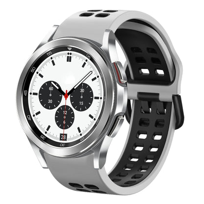 20mm Breathable Two-Color Silicone Watch Band, For Samsung Galaxy Watch 4 Classic 42mm, For Galaxy Watch Active 2