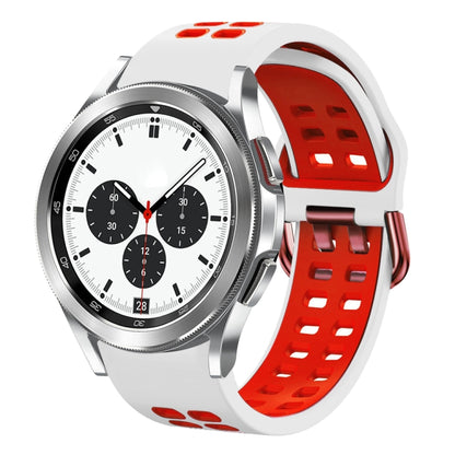 20mm Breathable Two-Color Silicone Watch Band, For Samsung Galaxy Watch 4 Classic 42mm, For Galaxy Watch Active 2
