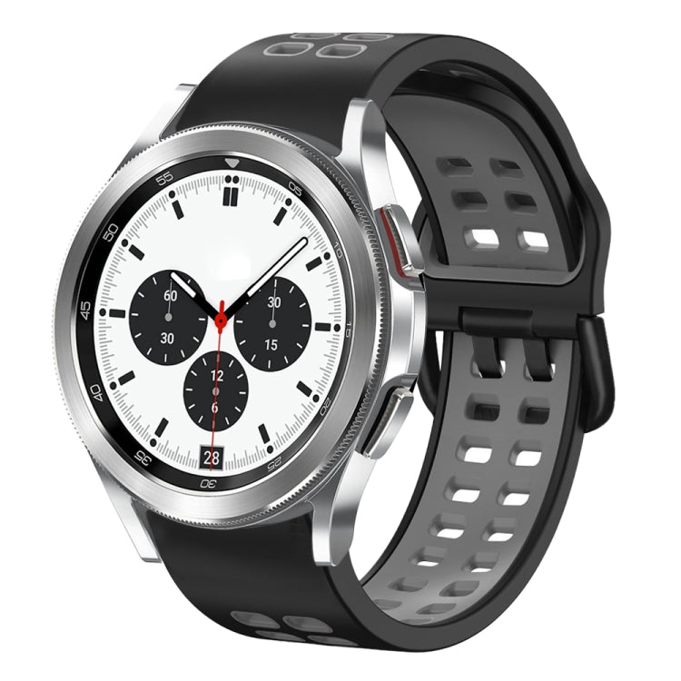 20mm Breathable Two-Color Silicone Watch Band, For Samsung Galaxy Watch 4 Classic 42mm, For Galaxy Watch Active 2