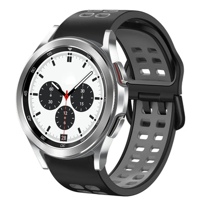 20mm Breathable Two-Color Silicone Watch Band, For Samsung Galaxy Watch 4 Classic 42mm, For Galaxy Watch Active 2