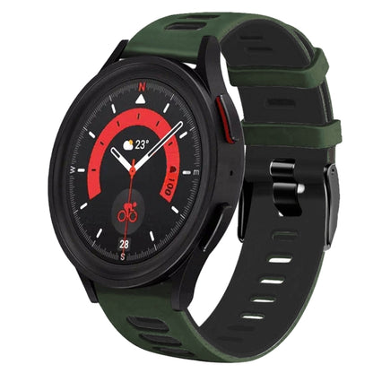 20mm Two-Color Silicone Watch Band, For Samsung Galaxy Watch 5  40mm, For Samsung Galaxy Watch 5  44mm
