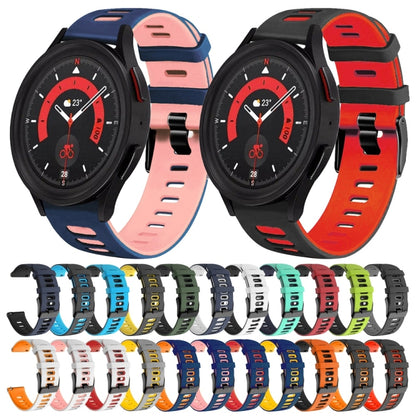 20mm Two-Color Silicone Watch Band, For Samsung Galaxy Watch 5  40mm, For Samsung Galaxy Watch 5  44mm