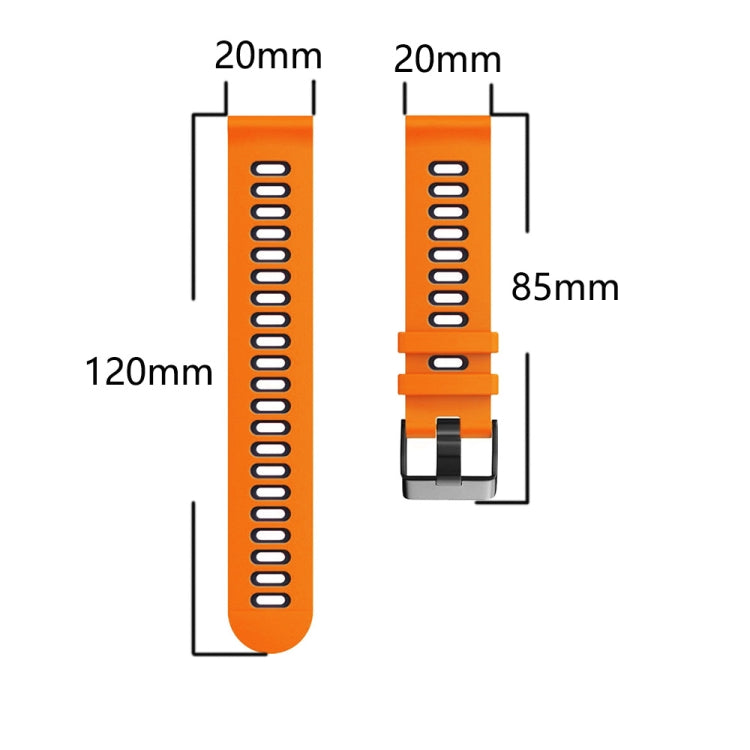 20mm Two-Color Silicone Watch Band, For Samsung Galaxy Watch 5  40mm, For Samsung Galaxy Watch 5  44mm